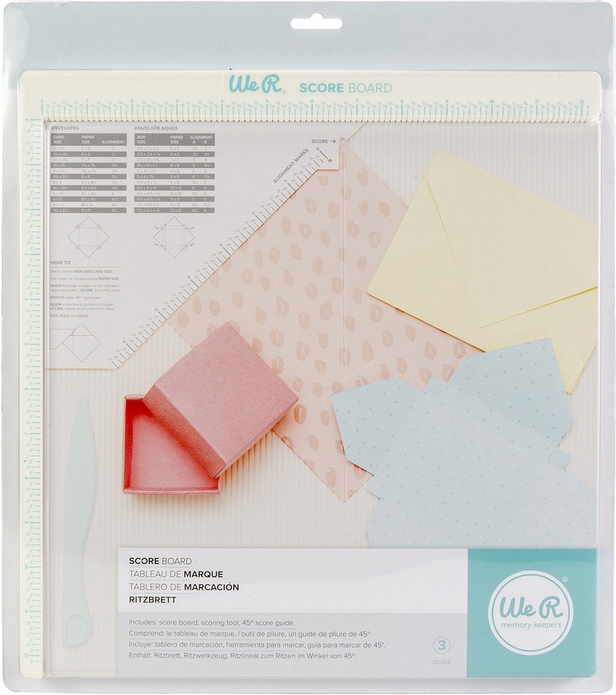 Score Board - Includes 12x12 Inch Board, Scoring Tool, and Guide - Cuts Envel...