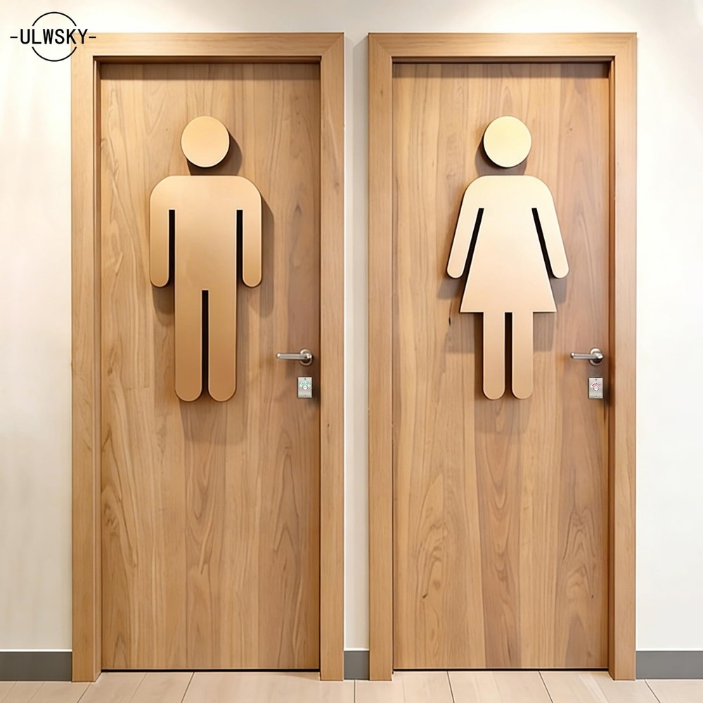 Silver Latch Indicator Bathroom Stall Door Privacy Partition Lock Occupancy