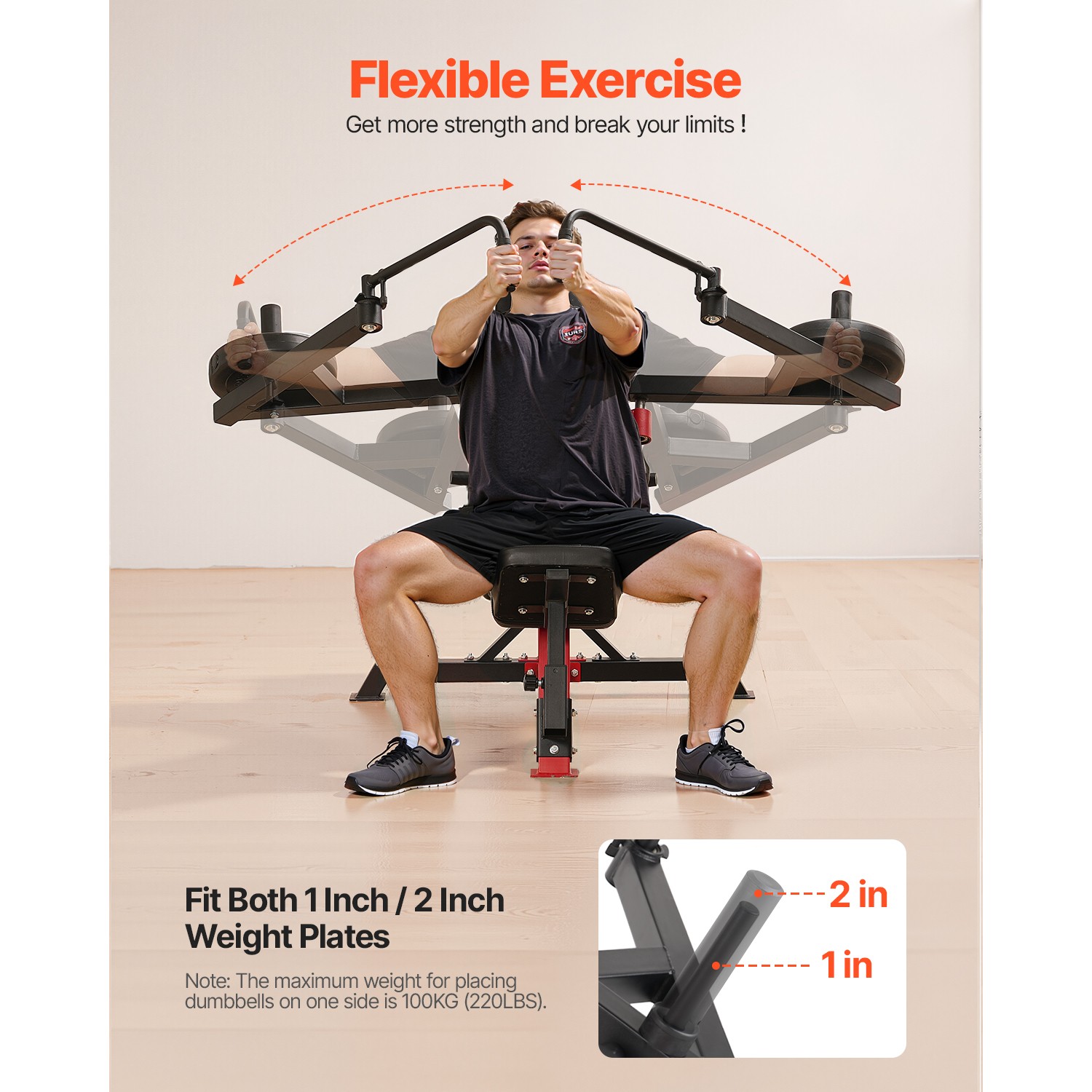 Incline Chest Fly and Rear Delt Fly Machine for Upper Body Strength