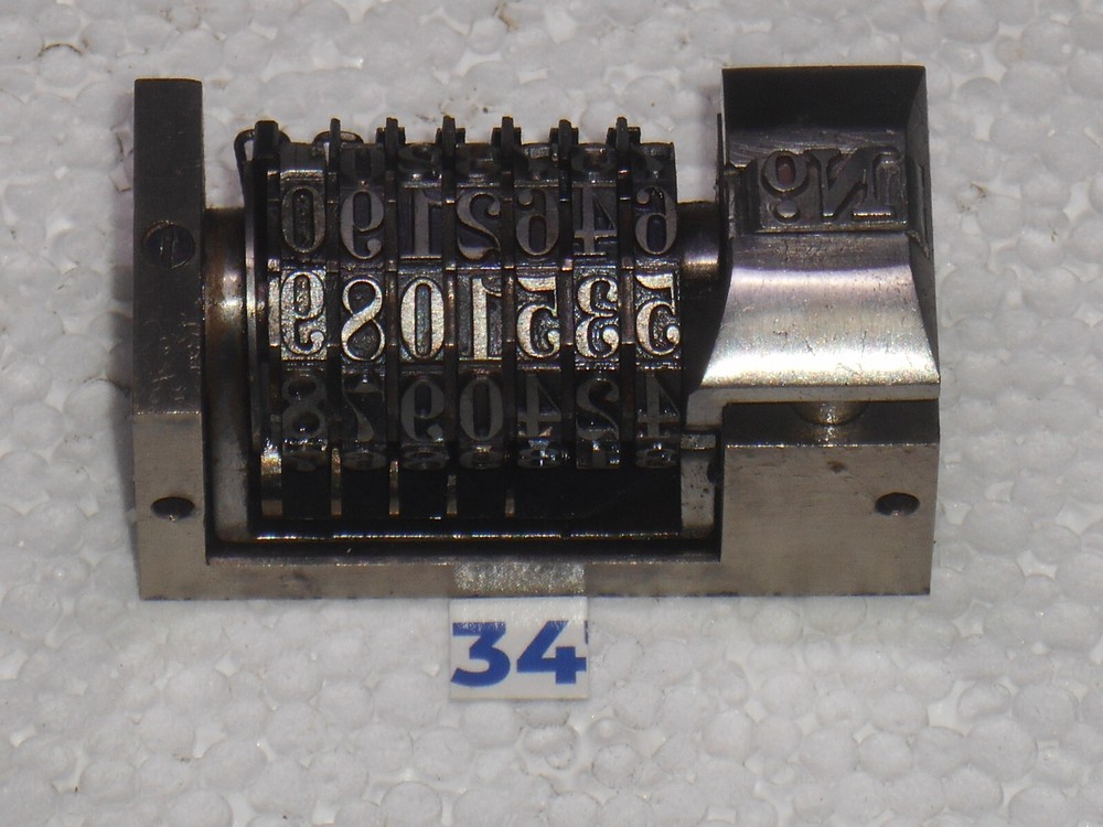 BATES Reverse Letterpress Numbering machine  | 34