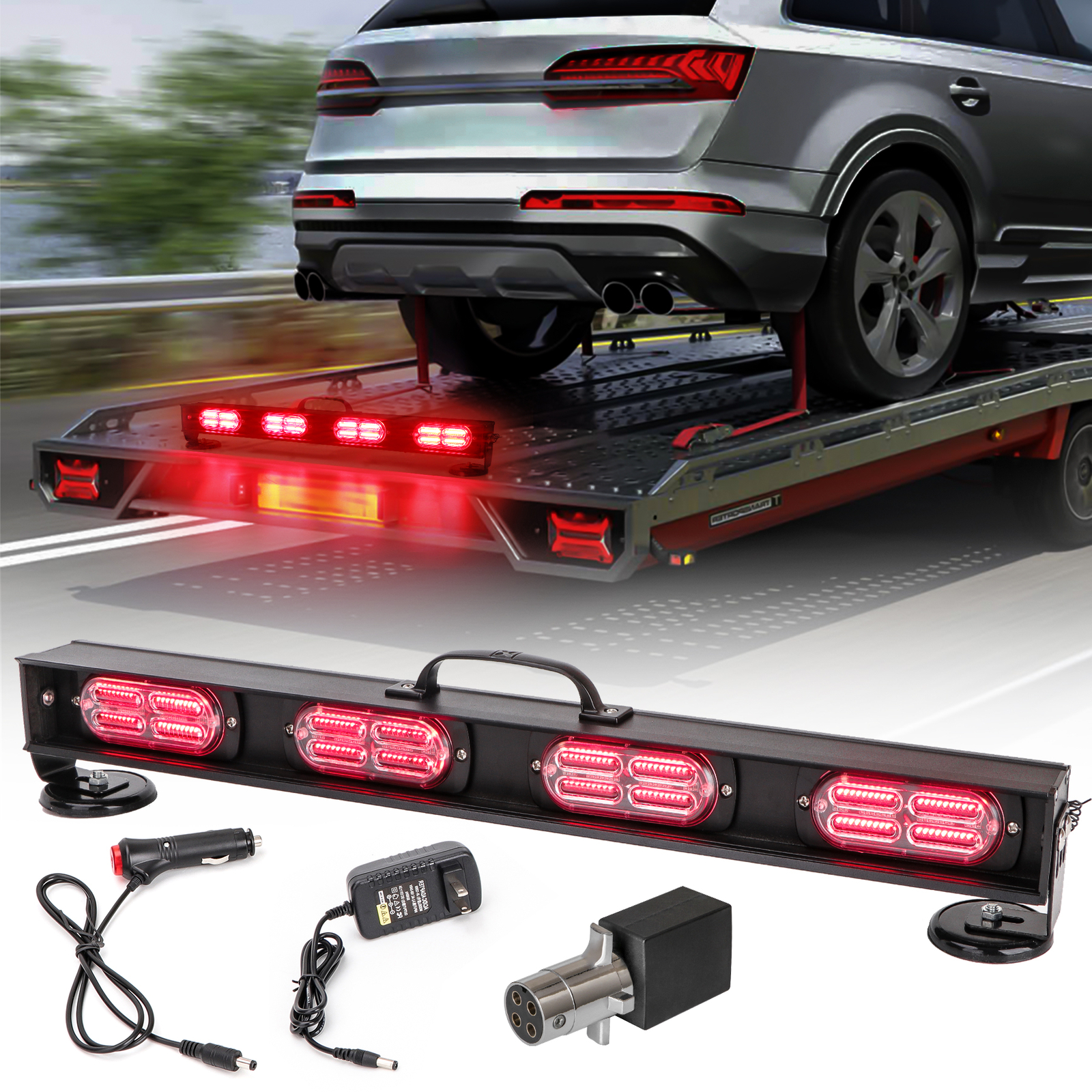 22" WIRELESS TOW LIGHT BAR TRAFFIC ADVISOR FOR TOW TRUCK WRECKER TRAILER