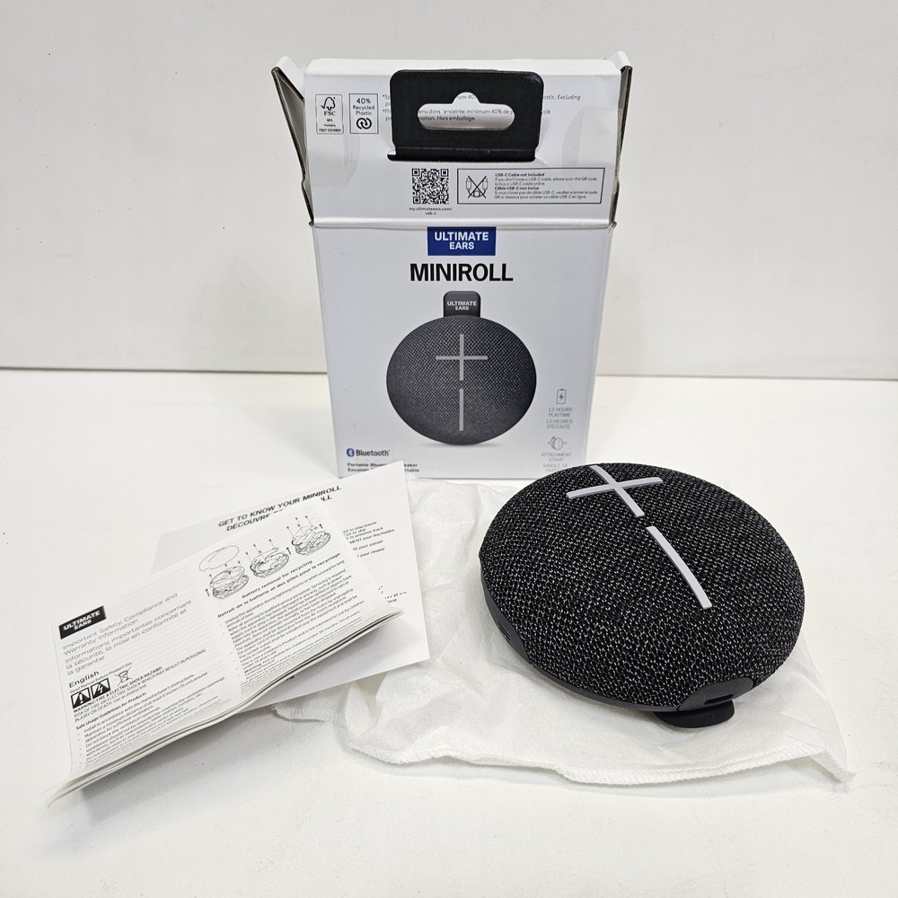 Ultimate Ears MINIROLL Ultra-Portable Waterproof Bluetooth Speaker - Black