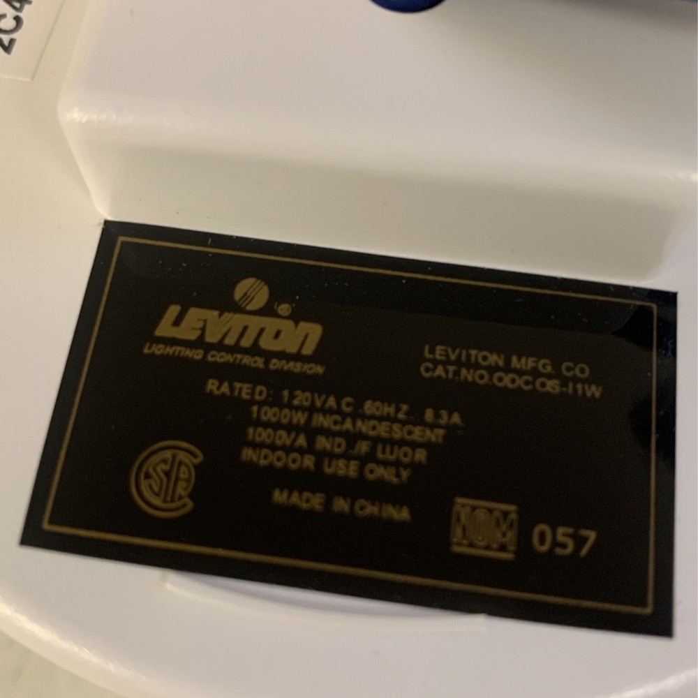 Leviton Self Contained Ceiling Mount Occupancy Sensor and Switching Relay, White