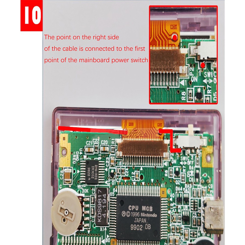 For GBP Game Boy Pocket Game Console IPS Backlight LCD Display Screen Replace