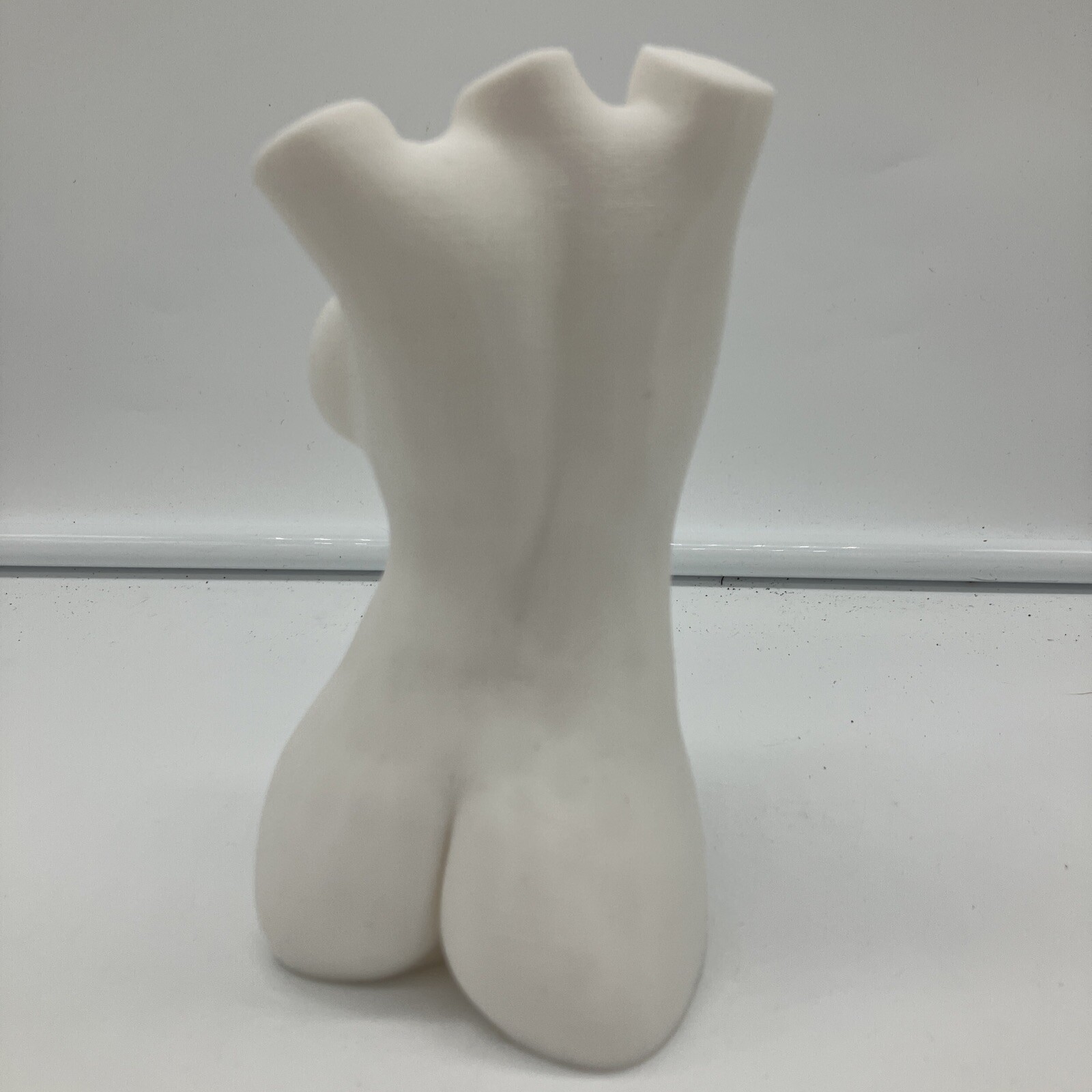 3D Printed Woman Bust Unpainted White Statue Sculpture Desk Ornament
