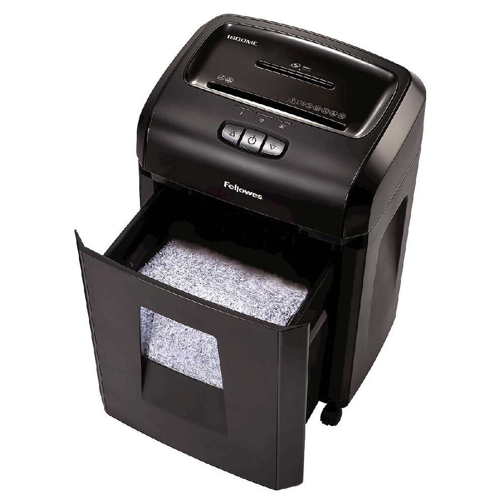 Shedder 18-Sheet Fellowes Microshred Microcut Pull Out Bin