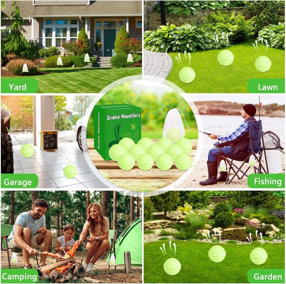 24 Pack Snake Repellent for Yard Pet Safe, Powerful Lizard Repellent PKG101