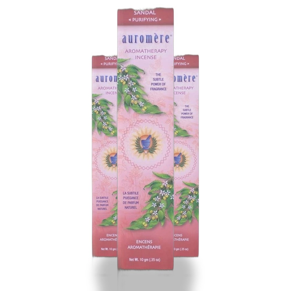 Auromere Aromatherapy Incense Sandal Purifying 3 Pack