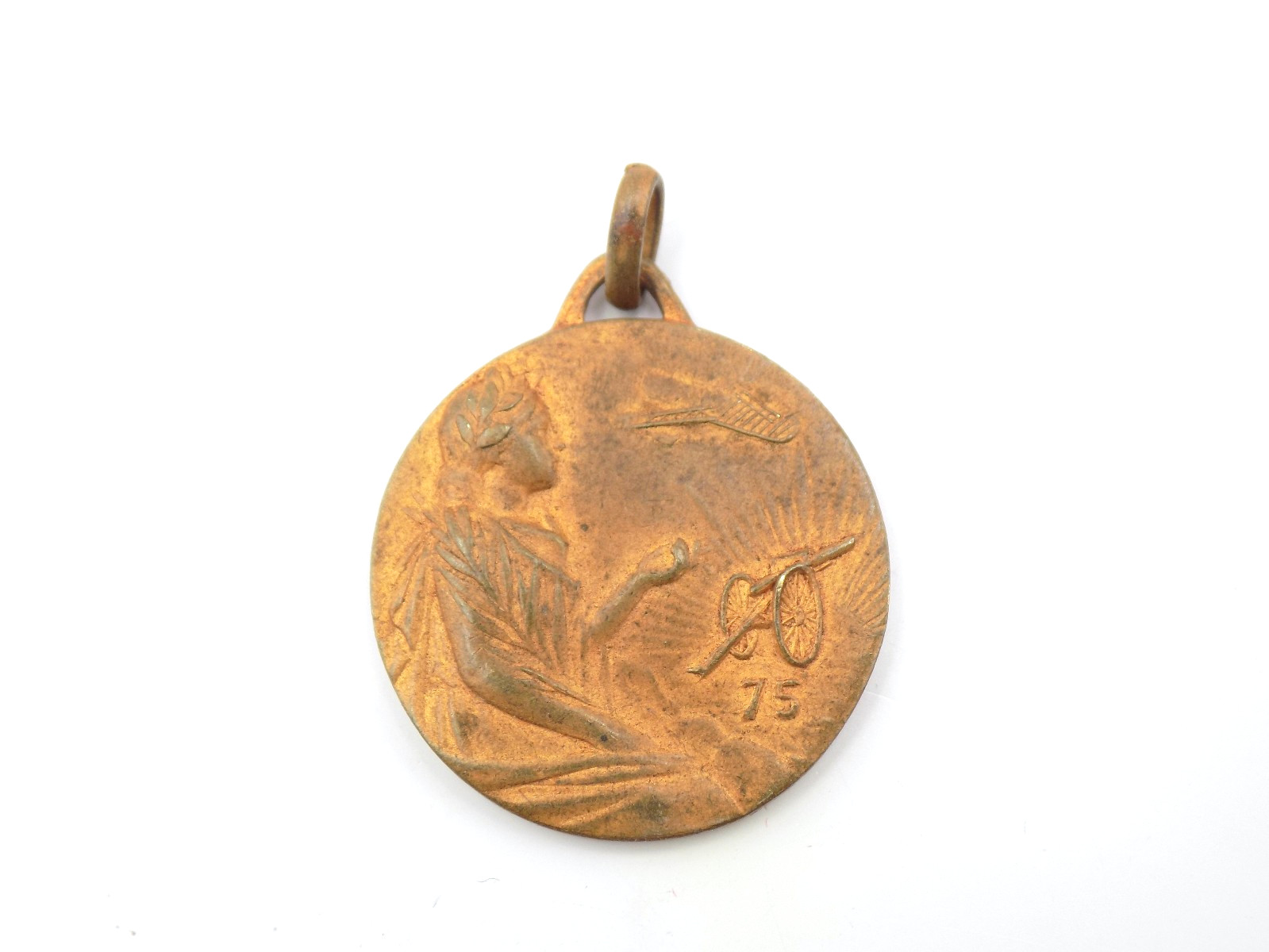 Original WWI French Journée du 75 Medal 75mm Artillery Fund-Raiser