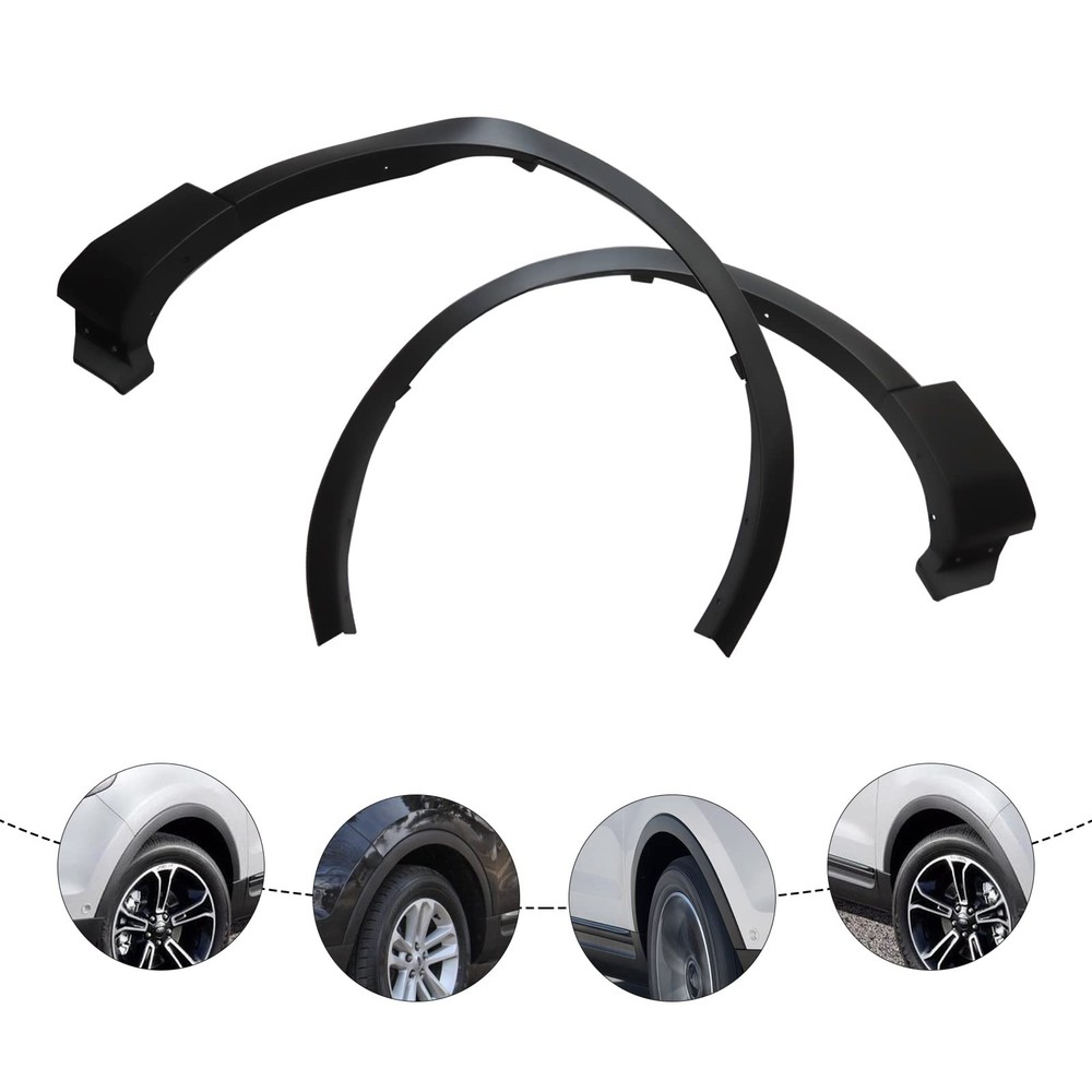 Pair Front Fender Flares Compatible for 2011-2015 Ford Explorer