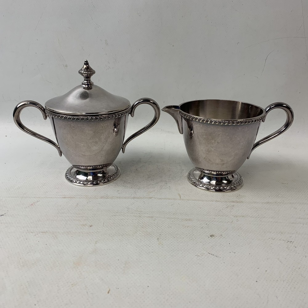 Haddon Oneida Community Cream And Sugar Set Very Clean