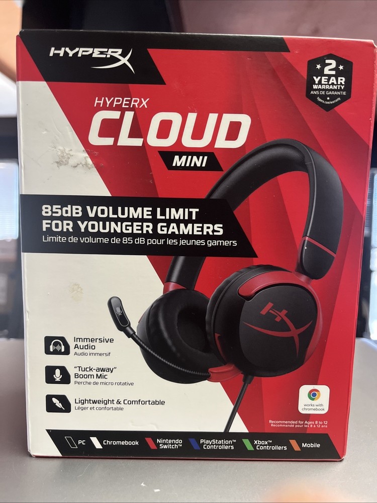HyperX 7G8F4AA CLOUD MINI Black And Red Gaming Headphones