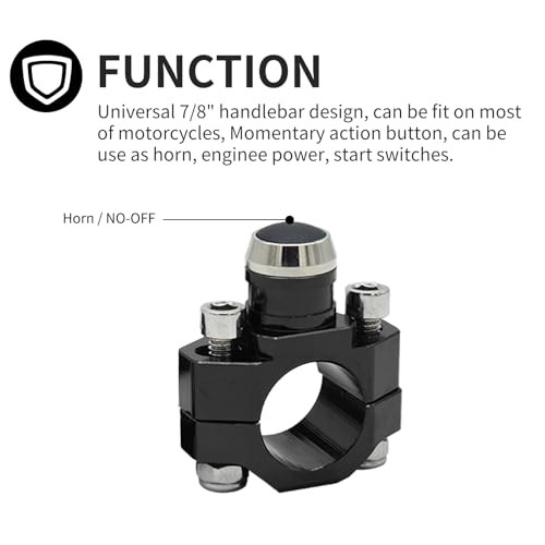 CNC Aluminum 7/8" Motorcycle Handlebar Control Horn Start Switch Button