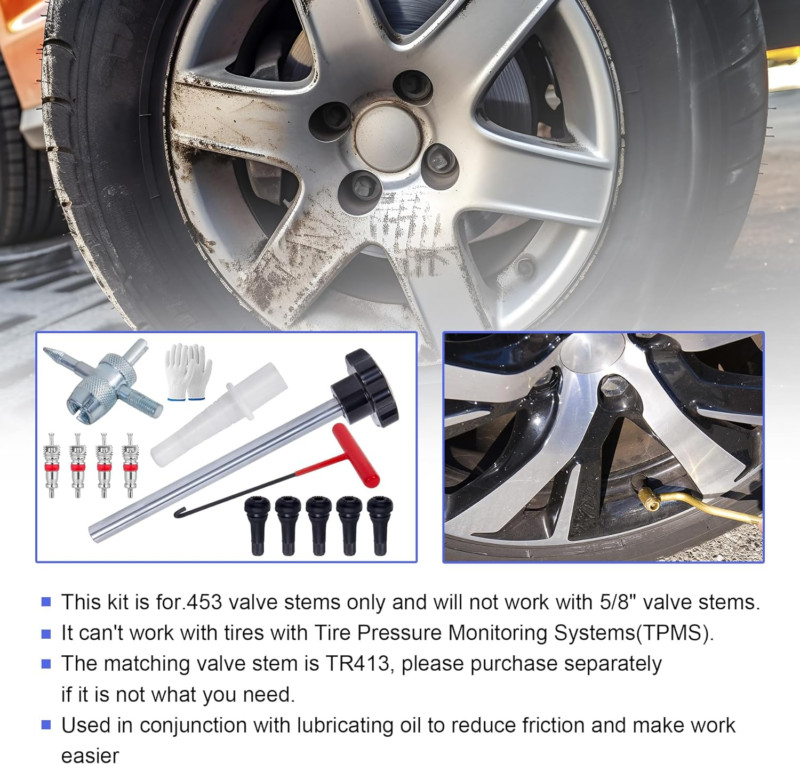 Quick Change Tire Valve Tool Kit Replacement Quick Change Tire Valve Core Tool