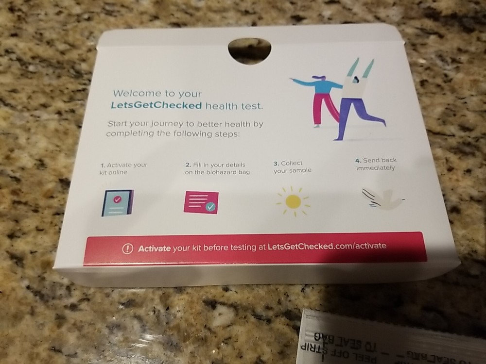 Lets Get Checked Kidney Check Kit Home Test *Open-box/New*