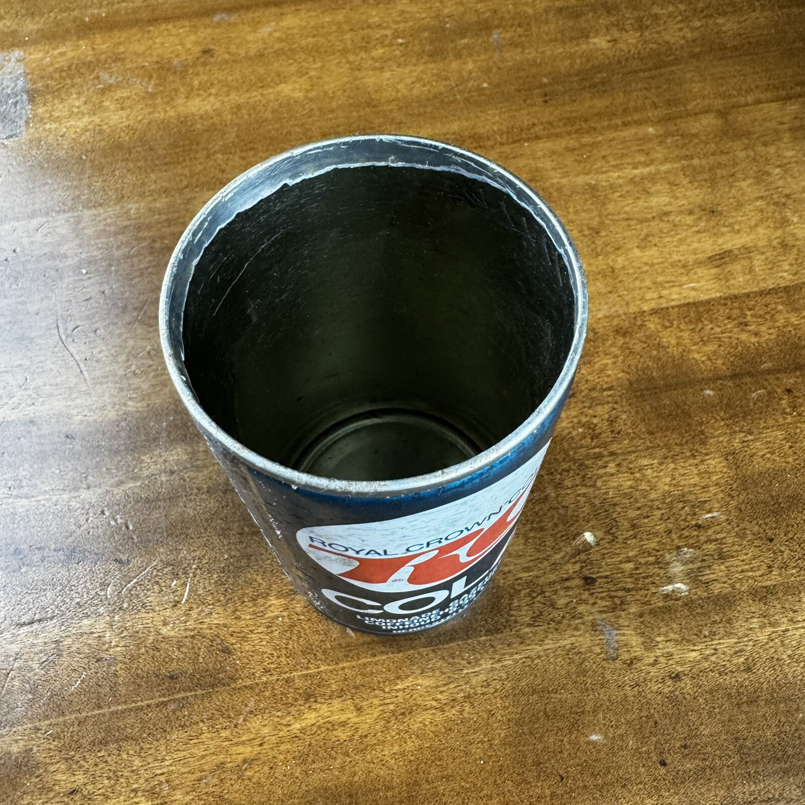 Vintage RC Cola Can Rare Steel Seam Berlin Germany Hergestellt No Top Royal Crwn