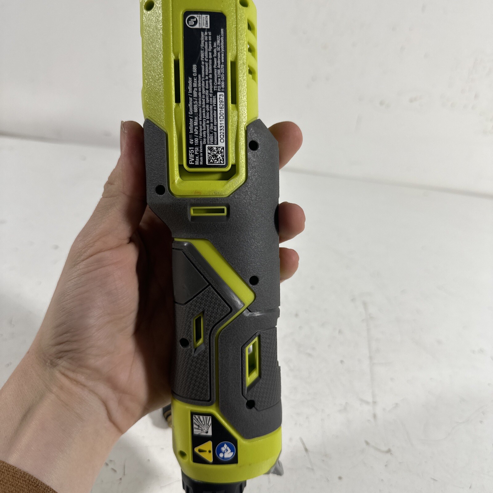 Ryobi fvif51k HIGH PRESSURE INFLATOR No Battery