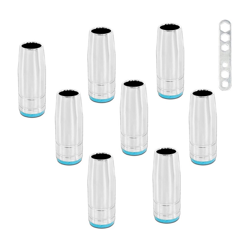 Complete Consumable Set For MIG Welding Includes 8 Gas Nozzles And Spanner