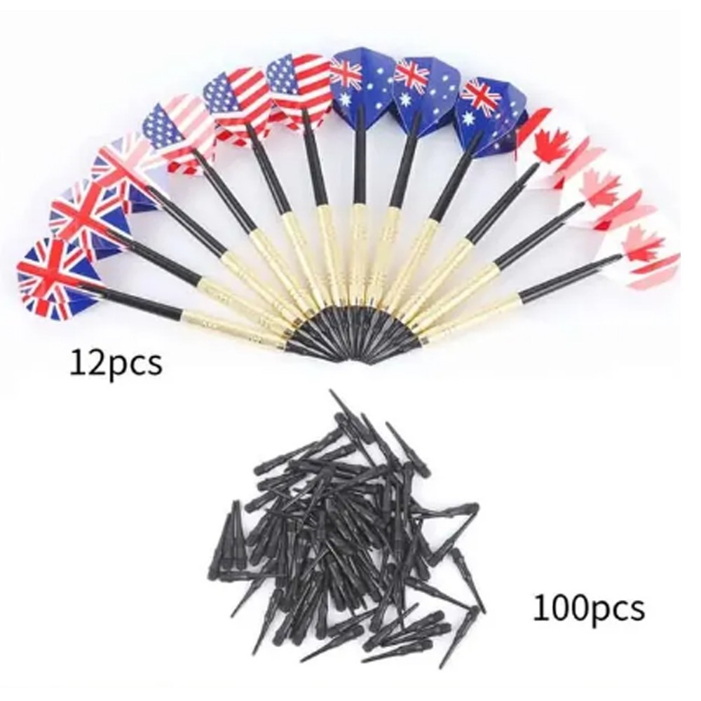 12PCS Professional Soft Tip Darts Set with 100 Extra Tips for Electronic Boar