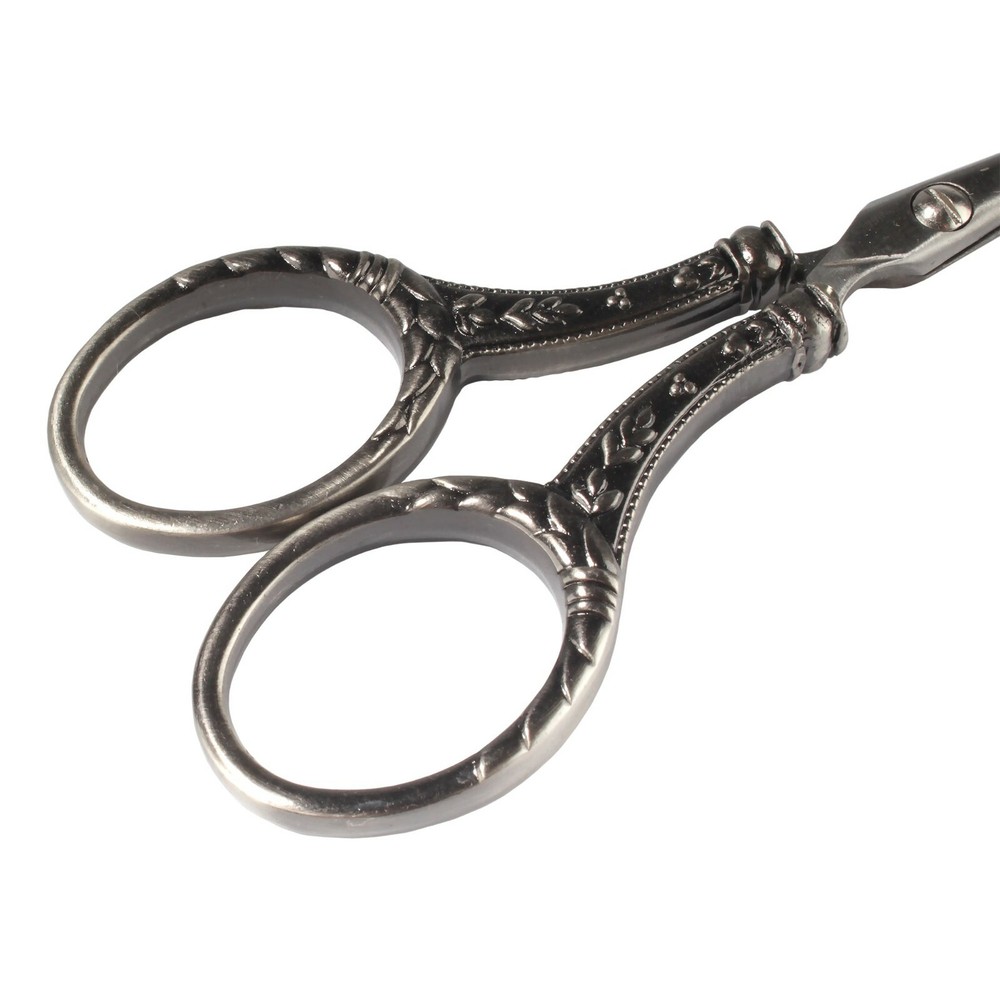 Embroidery Scissors Shears Roman Leaf Die Cast Handle