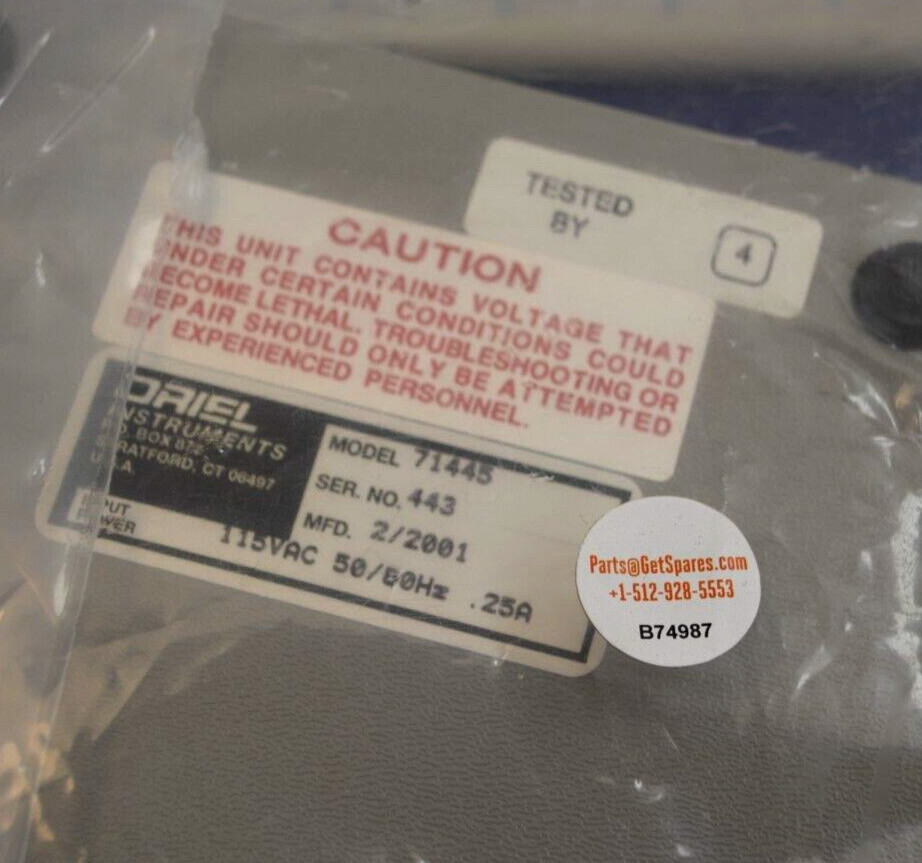 71445 / SHUTTER LIGHT SOURCE, 1.4-IN 71445 / ORIEL INSTRUMENTS