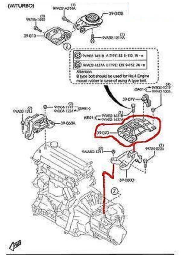 B37F-39-070E OEM MAZDA B37F39070E MOUNTING