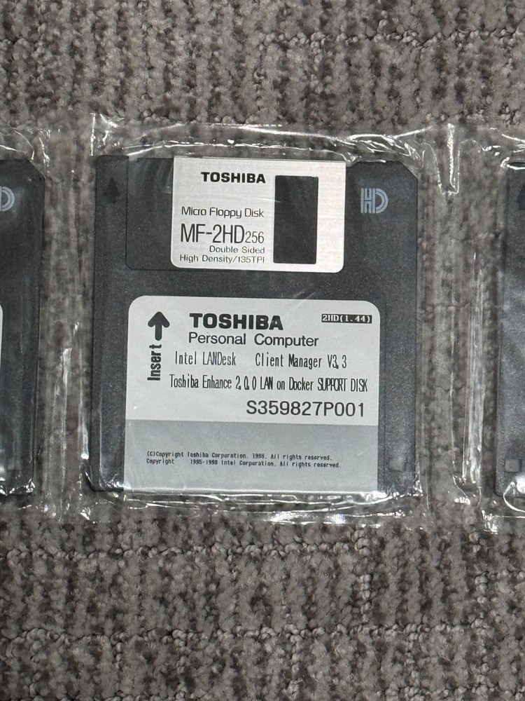 Toshiba Micro Floppy Disk MF-2HD, Personal computer, utility, setup,intel,fast