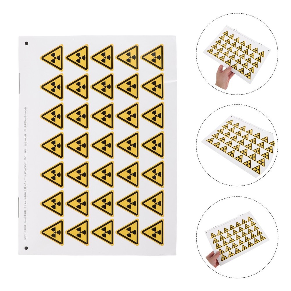 54 Pcs Warning Sign Stickers Caution Danger Hazard Window