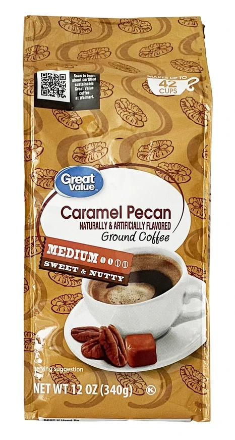 Great Value Caramel Pecan Ground Coffee, 12 oz