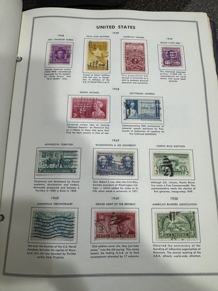 US Liberty Stamp Album 1978 H.E. Harris - Mix of Used/Unused Stamps