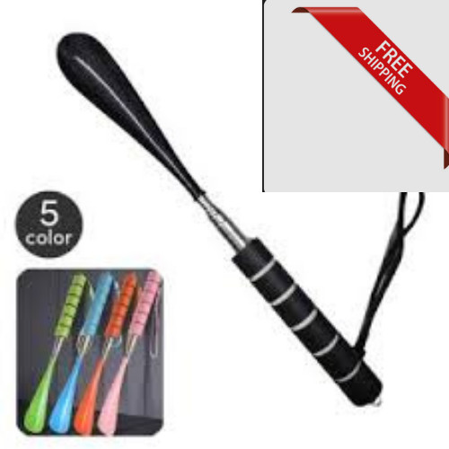 Extendable Metal Shoe Horn 30–71cm Long Handle Shoehorn for Elderly Pregnant