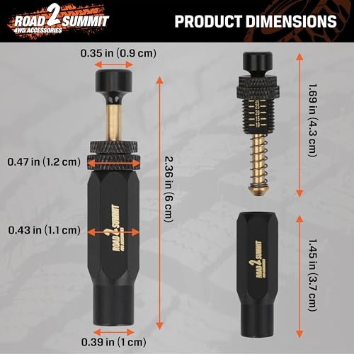 Tire Deflator Kit, 4 PCS Auto-Stop Valve Tool, 10-30 PSI Adjustable Range,