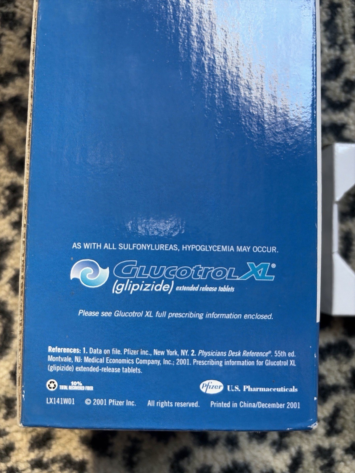 2001 Pfizer Glucotrol XL GITS Technology Desk Clock Promo Liquid Motion Untested