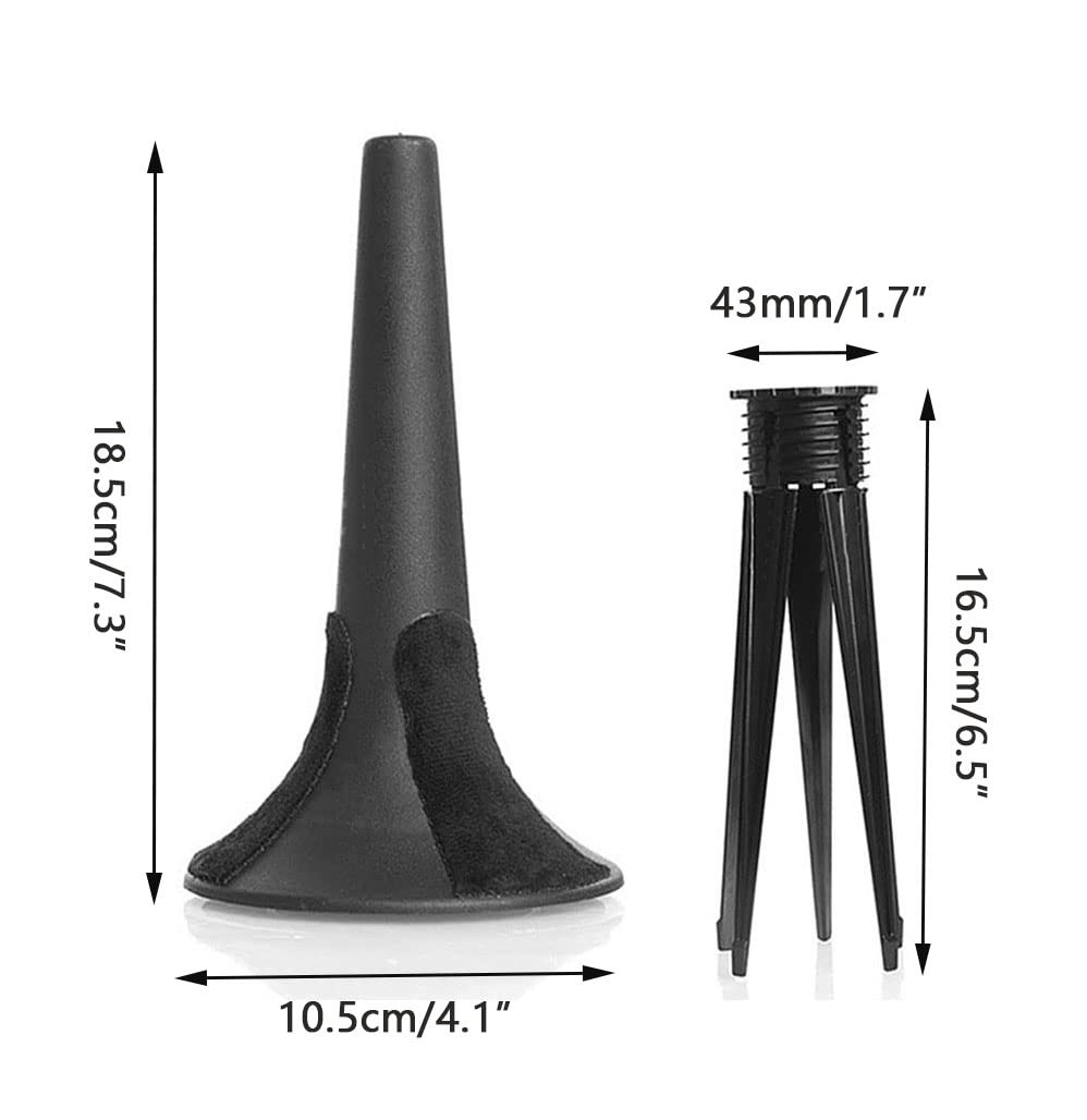 Jiayouy Portable Trumpet Stand Holder Metal 5 Leg Foldable black