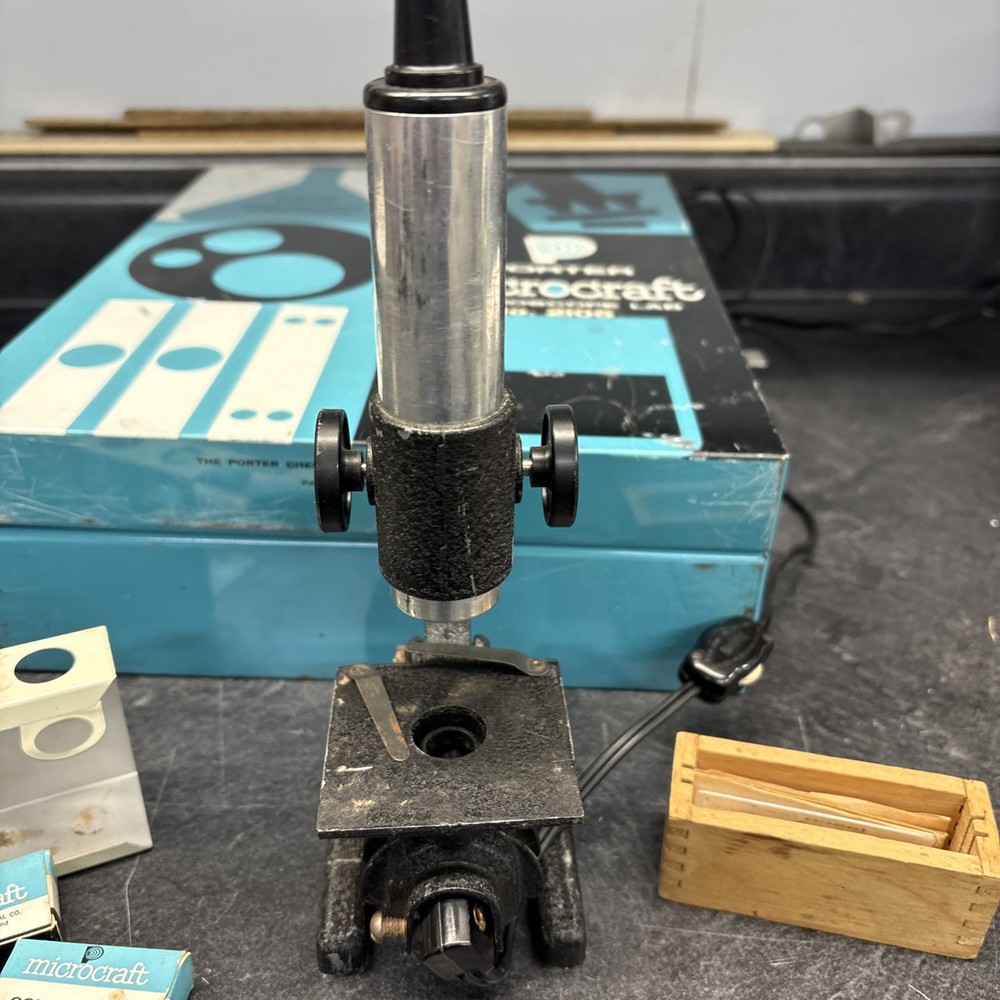 Vintage Porter Science Microcraft Microscope Lab No. 2105, Untested