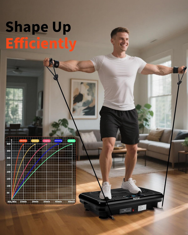 Shake Plate Vibration Exercise Machine for Lymphatic Drainage Massager & Weight