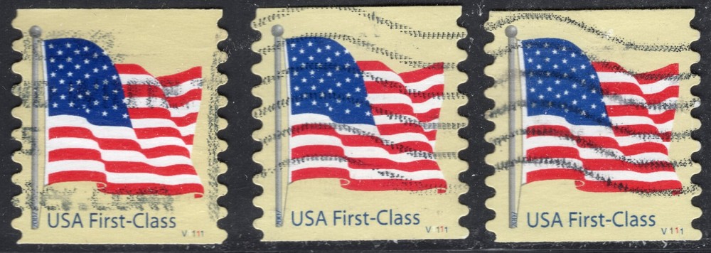 4134 (41c) First Class - 3 different taggings on VIIII - Used