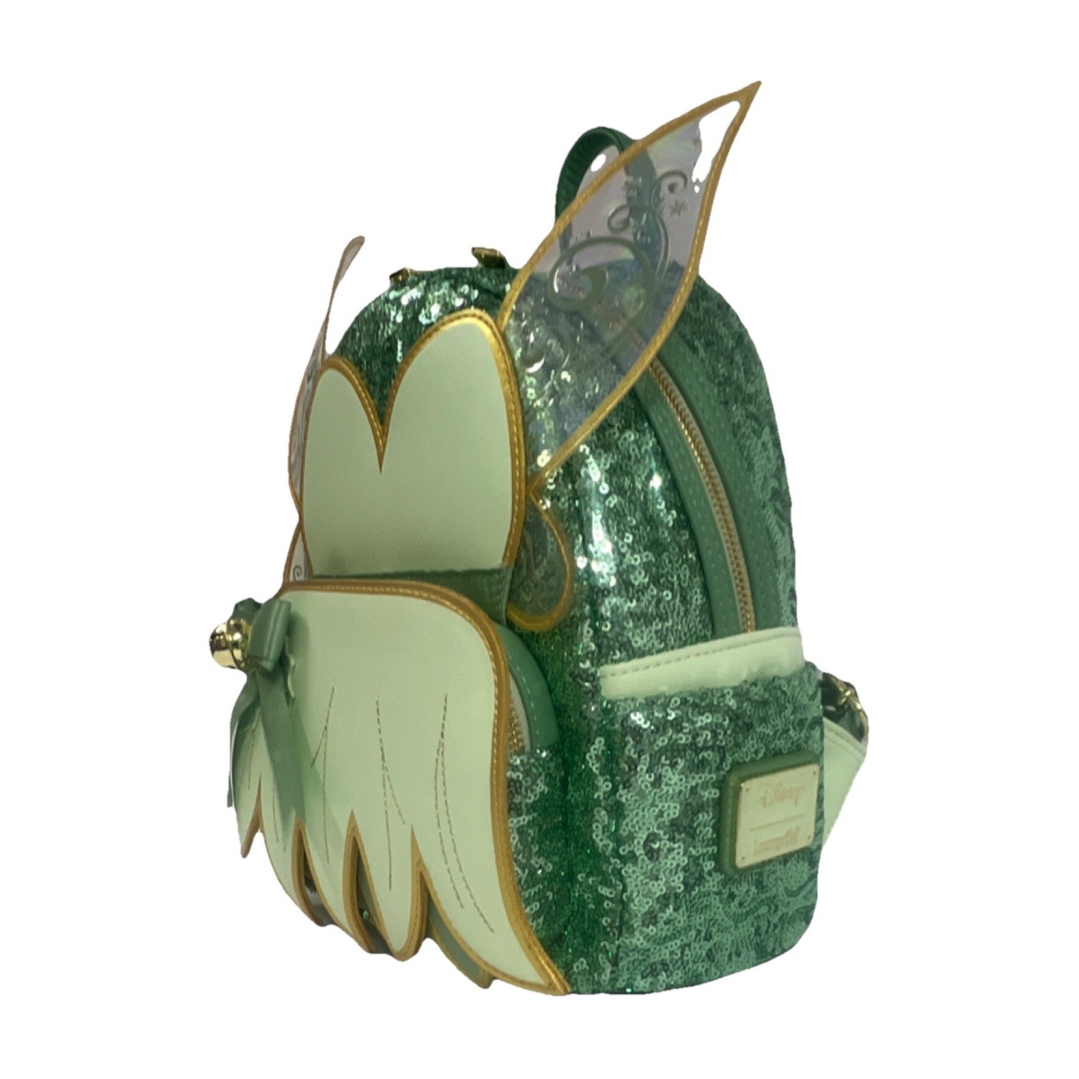 NWT Loungefly Peter Pan Tinker Bell Holiday Cosplay Sequin Mini Backpack