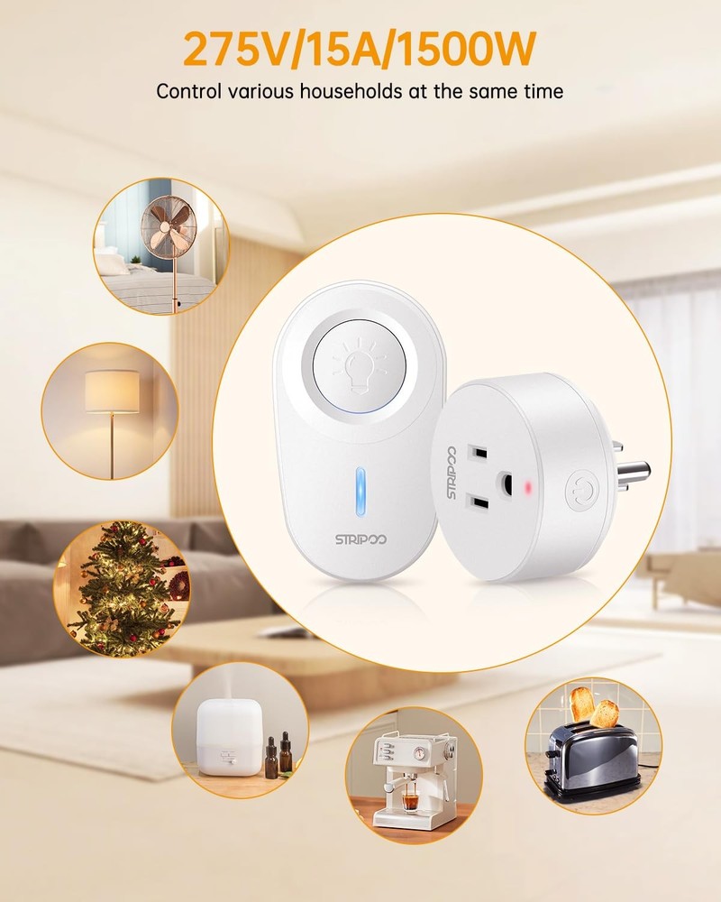 Garbage Disposal Wireless Switch Kit，Remote Control Outlet Smart Outlet Plug ...