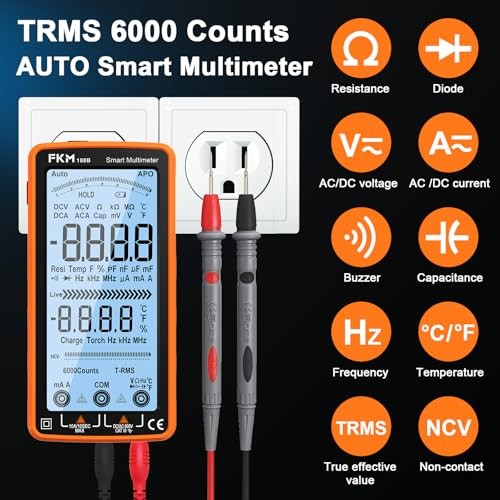 Digital Multimeter Tester Auto-Ranging Digital Multimeter（5" Backlit Screen）