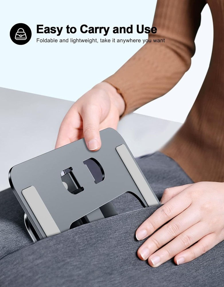Foldable Laptop Stand, Height Adjustable Ergonomic Computer Stand for Gray