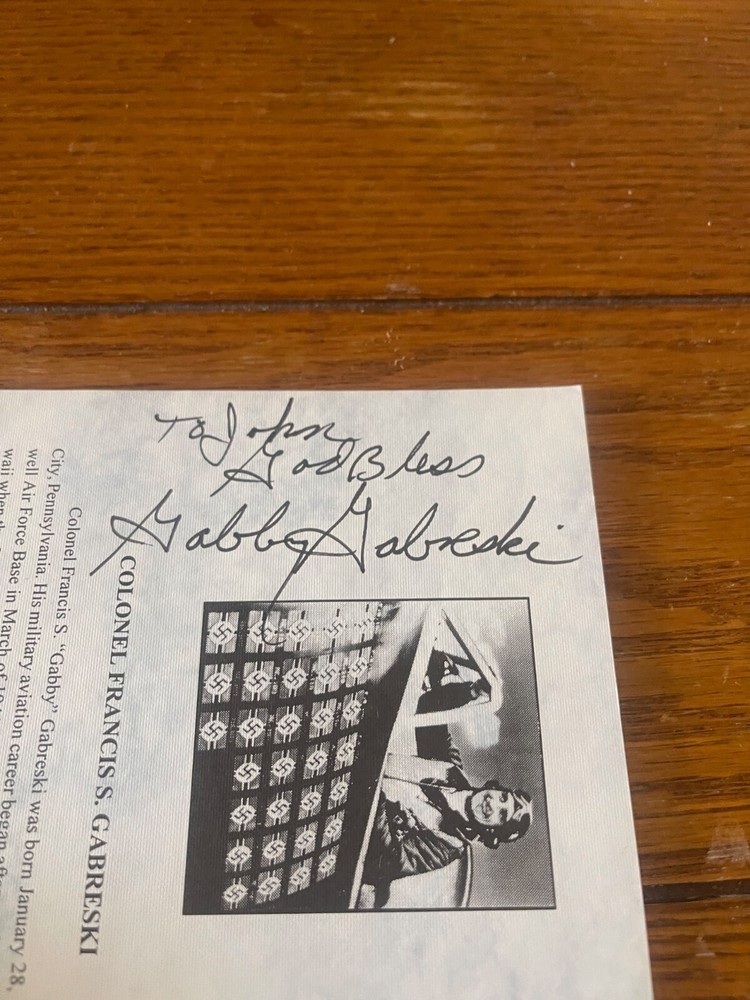Vintage Cavanaugh Flight Museum Program Signed COLONEL FRANCIS S GABRESKI