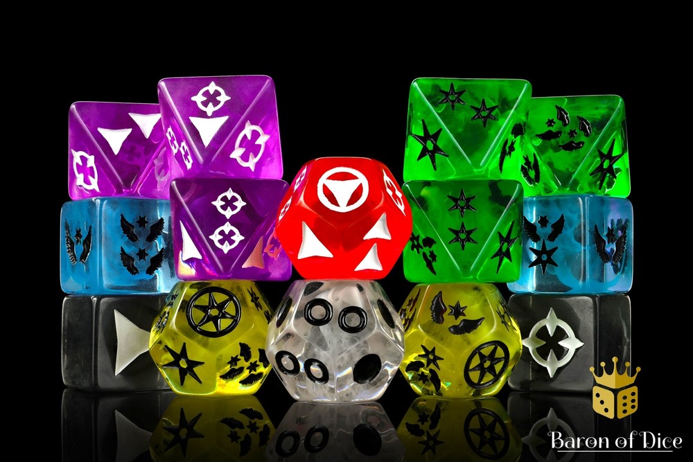 Galactic RPG, Dice Set - 14 Premium Dice