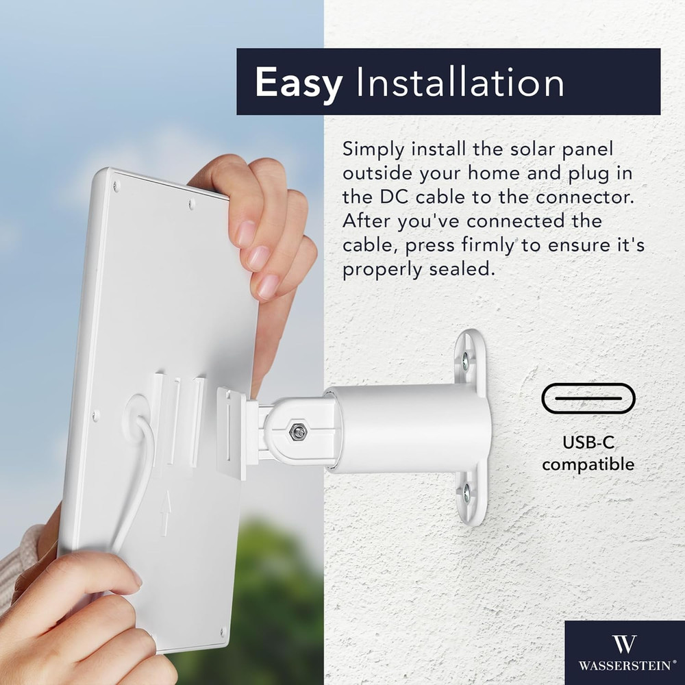 Solar Panel Compatible with Ring Spotlight Cam/Plus/Pro Battery, Stick up Cam/Pr