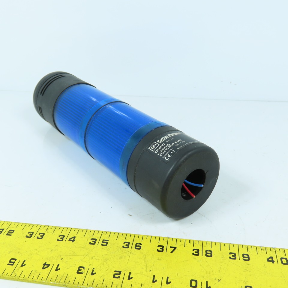 Eaton Cutler Hammer E26BFV2 SerA2 Blue Flashing Warning Stacklight 24V AC/DC
