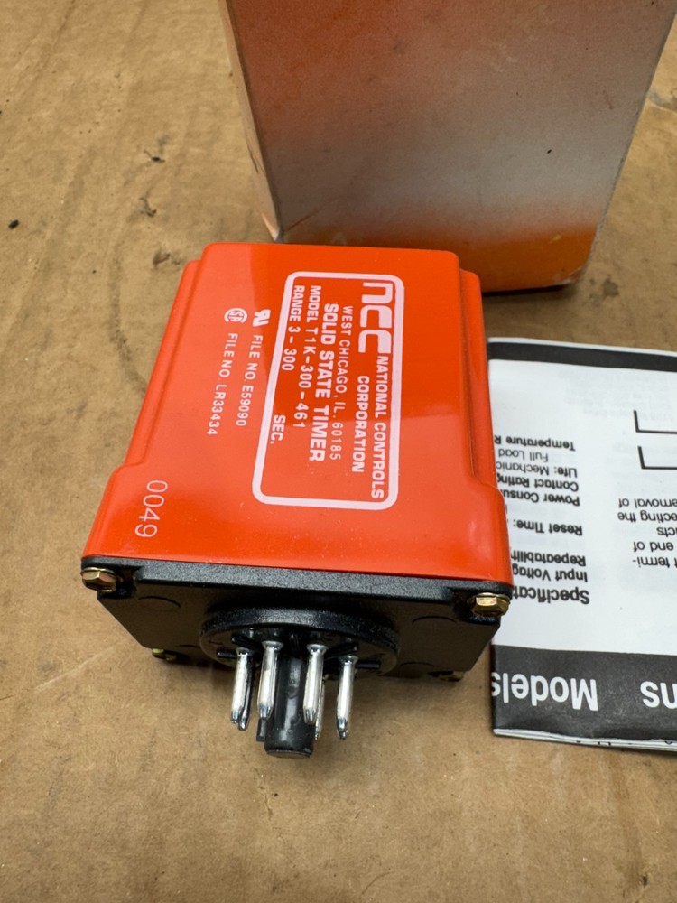 NEW IN BOX NCC SOLID STATE TIMER T1K-300-461 RANGE 3-300 SEC.