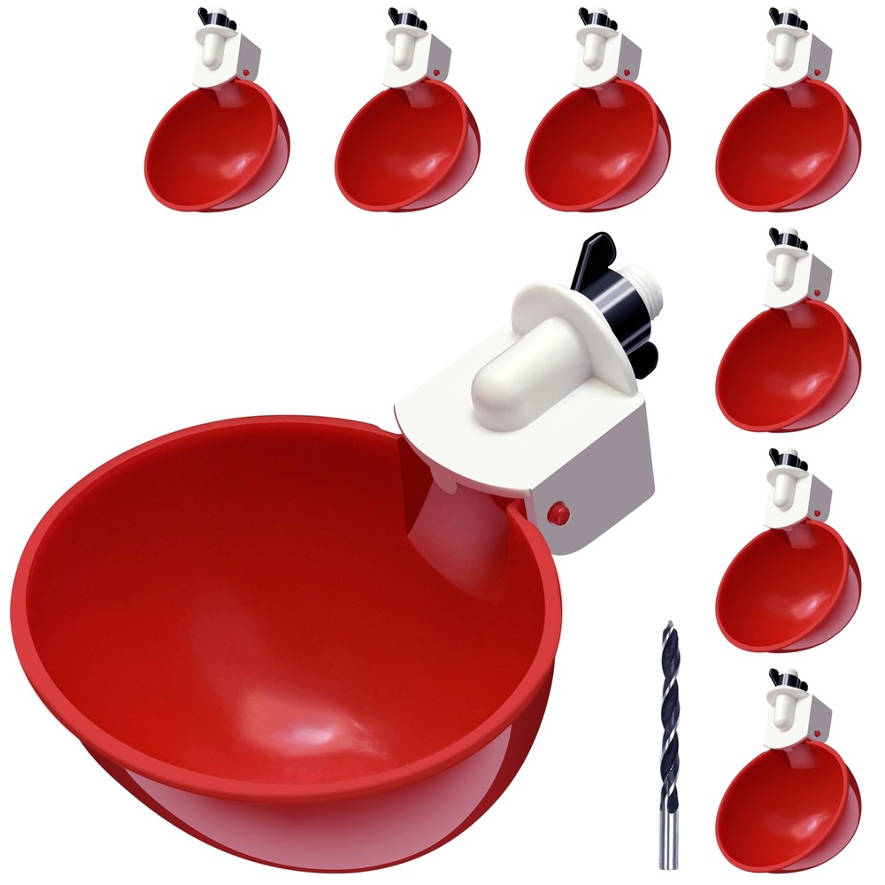 8 Pack Large Automatic Chicken Waterer Cups Poultry Feeder Cups for Chicken Duck