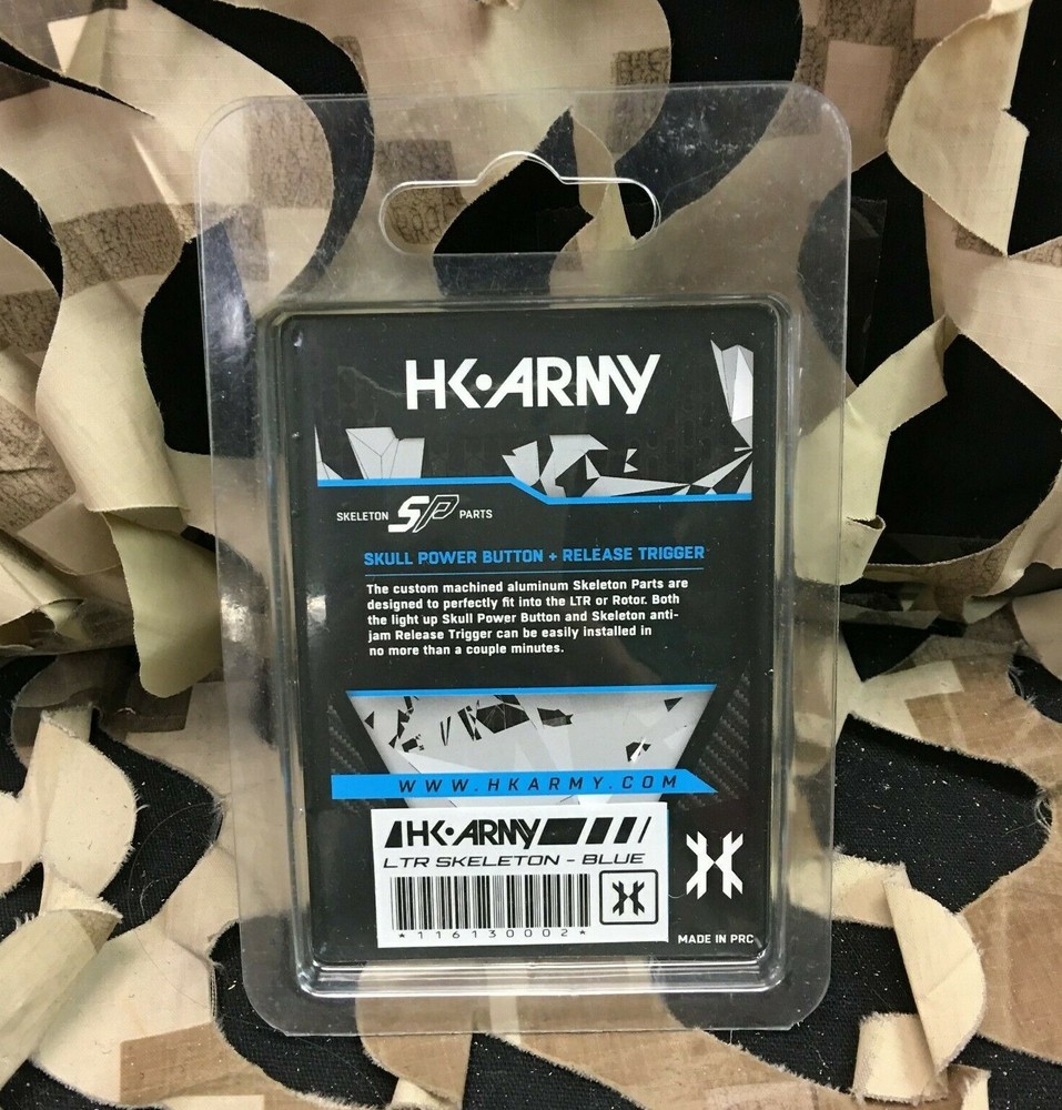 NEW HK Army Rotor/LTR Skeleton Power Button & Release Trigger Kit - Blue