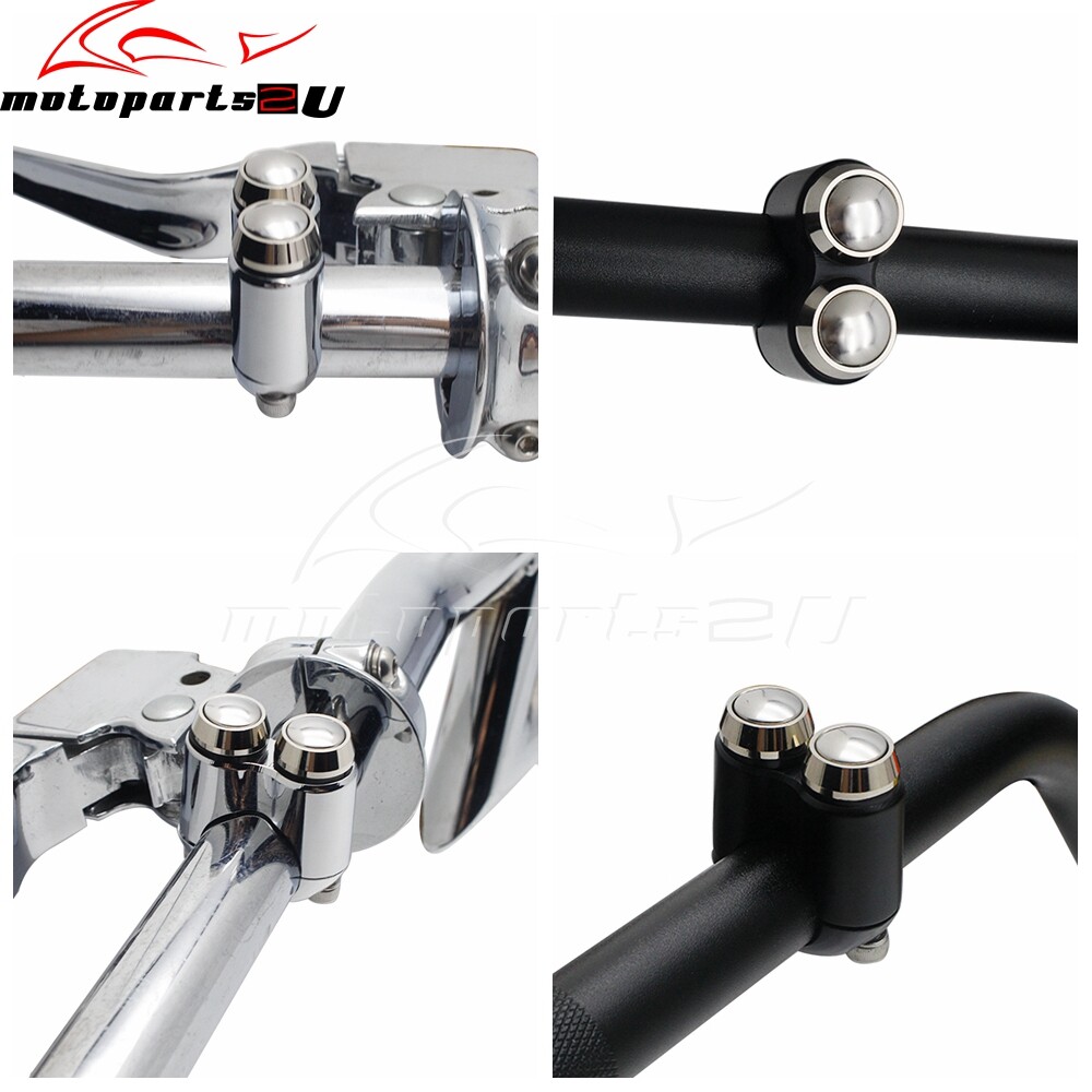 2-Button Motorcycle Control Module Handlebar Switch 1 Momentary + 1 Self-locking