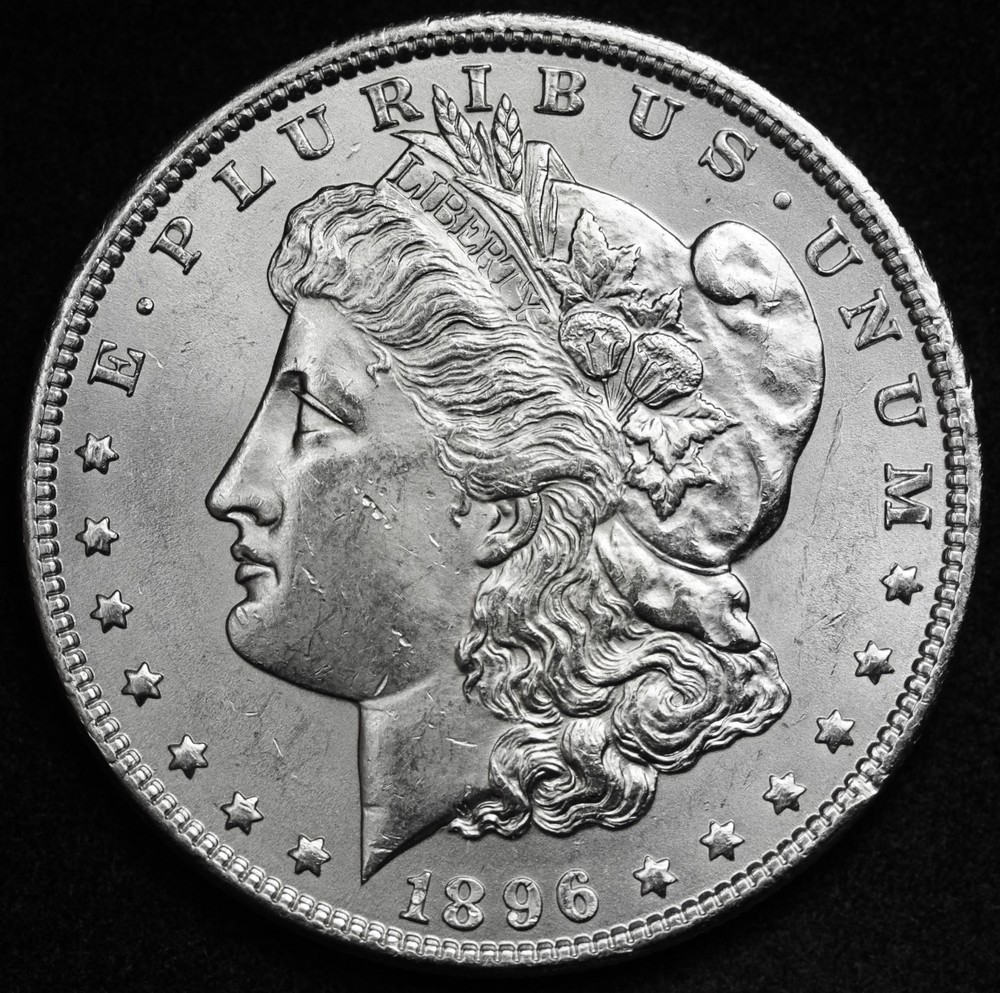 1896 Morgan Silver Dollar.  B.U.  94258  (Inventory B)
